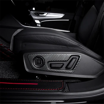 Nerūdijančio Plieno Centrinio Pavarų Skydelio Dangtelį Apdaila Audi A6 C8 2019 Anglies Pluošto Spalvos Centrinė Konsolė Mygtukas Rėmo Apdaila