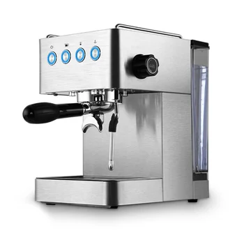 Nerūdijančio Plieno korpusas Visiškai Pusiau automatinis Espresso kavos Aparatas Aukšto Slėgio Garo Pieno Putų Mašina 220V 1.7 L