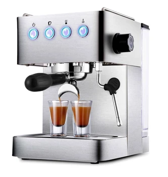 Nerūdijančio Plieno korpusas Visiškai Pusiau automatinis Espresso kavos Aparatas Aukšto Slėgio Garo Pieno Putų Mašina 220V 1.7 L