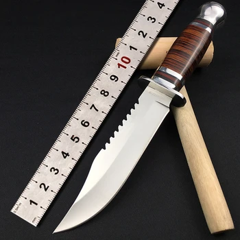 Nerūdijančio plieno tiesus peilis lauko išgyvenimo stovyklavimo peilis taktinis medžioklės peilis, didelis kietumas, aštrus ir patvarus