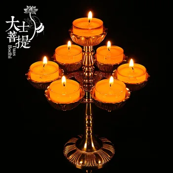 Nerūkomojo Sviestas Žvakė aliejus, žibinto stiklas Budistų Lotus Bendrojo Žvakė Didmeninė 108pcs hacer velas Budistų prekių EB50LZ