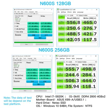 Netac N600S SSD Kietąjį Diską SATA 3.0 TLC Vidaus Solid State Drive 2.5
