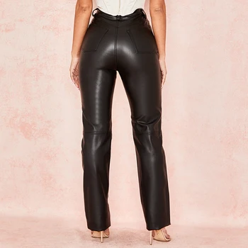 NewAsia Goth Odinės Kelnės Juoda Aukšto Juosmens Mygtuką Prarasti Ilgos Kelnės Moterims, Drabužiai Šalies Atsitiktinis Mados Streetwear 2020 Naujas