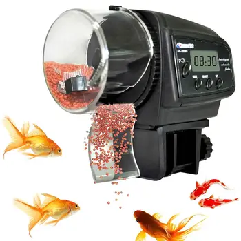 Nešiojama Kolonėlė Automatinė Žuvų Finansuojančiojo Skaitmeninis LCD Auto Tiektuvai, skirti Akvariumo Žuvų Bakas su Laikmačiu naminių Gyvūnėlių Šėrimas Įrankiai