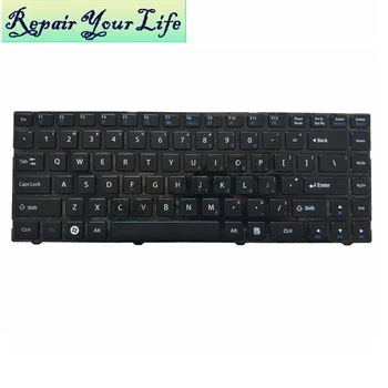 Nešiojamas klaviatūros Pegatron B14Y už Clevo W540 JAV lietuvių išdėstymas MP-11P53US 528 12F089800962M 0KN0-A02US12 juoda KB rėmelį