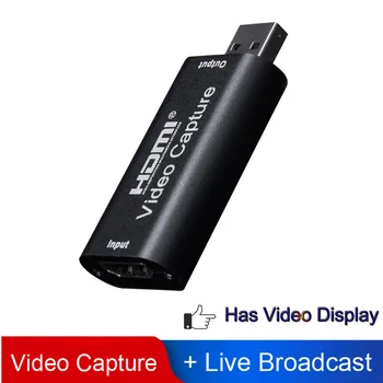 Nešiojamas USB 2.0 Audio Video Capture Card HD 1 Būdas HDMI 1080P USB 2.0 Mini Įsigijimo Kortelės Konverteris Kompiuterio PS4 Gyvenimo