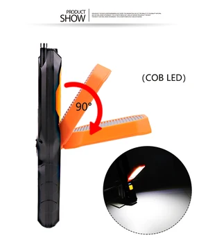 Nešiojamas USB Įkrovimo Darbą Šviesos Magnetinis Darbo Žibintas COB LED Žibintuvėlis Tikrinimo katerių Remontas Avarinis