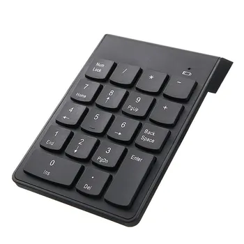 Nešiojamų 2.4 Ghz, Belaidis Kompiuterio Skaitmeninės Klaviatūros Patvarus USB Įkrovimo Mini 18 Klavišų Klaviatūra KOMPIUTERIUI Laptopo