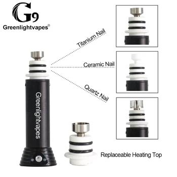 Nešiojamų G9 Pen Enail Mini Henail Naujausias Dab Įrenginys Pen Vaškas Naftos Vape Garintuvas Starter Kit E Cigarečių Stiklo Rūkymas Vamzdis Dabber