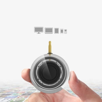 Nešiojamų HIFI 3D Surround 3.5 mm Aux Audio Jack Mini Belaidė Galingas Apvalios Formos Kristalų Garsiakalbis išmanųjį Telefoną, Planšetinį kompiuterį