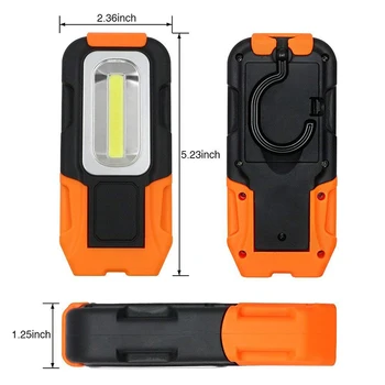 Nešiojamų LED Darbo Light NAUJAS Multi-naudoti COB Žibintuvėlis Magnetinis pagrindas & Kabinti Kablys Led Žibintai Avariniai , Automobilių Remontas