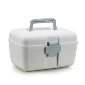 Nešiojamų medicina laikymo dėžutė Balto Didelės talpos Daugiafunkcinis namų ūkio Plastikiniai medicina dėžutę