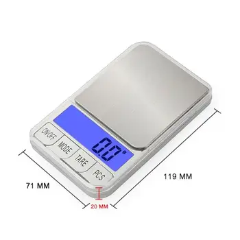 Nešiojamų Mini Elektroninis Skaitmeninis Masto 100g/0.01 g Svėrimo Tikslumas Papuošalai, Auksas, Sidabras LCD Ekranas su Apšvietimu Kišenėje Masto