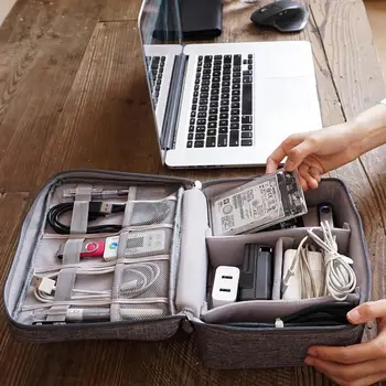 Nešiojamų Saugojimo Krepšiai, USB Mini, Kabeliai, Laidai, Kroviklis Maitinimo Baterijos Užtrauktukas Kosmetikos Krepšys Atveju Elektroninių Priedų Organizatorius