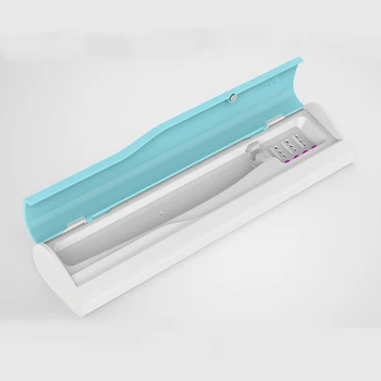 Nešiojamų UV dantų šepetėlį Sterilizer Turėtojas USB Įkrovimo Kelionės Sandėliavimo Su Baterija Viduje Vonios Priedai Keturių Spalvų Pasirinktinai