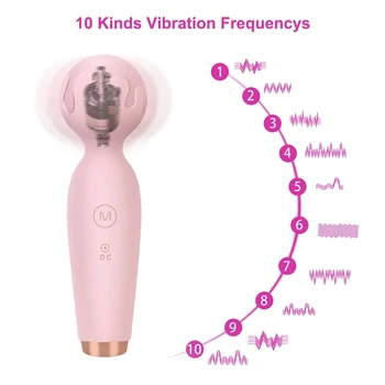 NF 10 Dažnio Klitorio Stimuliatorius AV Moterų Masturbator Mini Lazdele, Vibratorius, Sekso Žaislai Moterims, G-Spot Massager