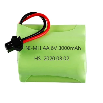 Ni-MH Baterija 6 V 3000mah SM Prijungti ir USB Įkroviklį Rc žaislai Automobiliai, Tankai, Robotai, Valtys Ginklai 5* AA 6 v Baterija žaislai priedų