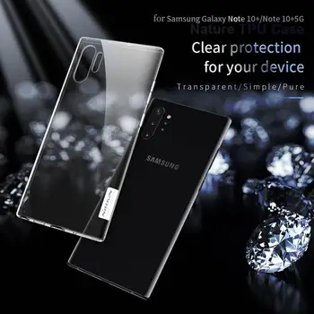 Nillkin Aišku, Minkštos TPU Case for Samsung Galaxy Note 10 9 8 S10 S8 S9 Plus 5G S10E S7 Krašto Silikono Visą Dangtelį Atveju Apvalkalas