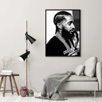 Nipsey Hussle Plakatas Sienos Meno Hip-Hop Rap Muzikos Žvaigždžių Plakatų Ir Grafikos, Tapybos Apdailos Kambarį Namų Dekoro