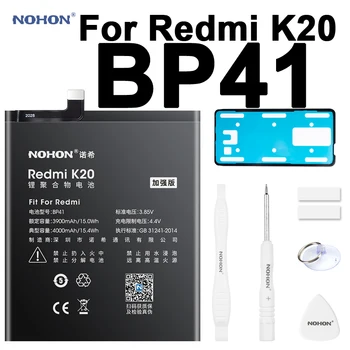 Nohon Baterija Xiaomi Redmi K20 BP41 RedmiK20 3900-4000mAh Didelės Talpos Built-in Li-polimero Bateria Mi Redmi K20 Baterija
