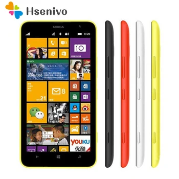 Nokia Lumia 1320 Originalus, Atrakinta mobilieji telefonai Dual Core 6.0 colių Jutikliniu Ekranu, 5MP Kamera, 3400mAh 8 GB ROM, 1GB RAM Nemokamas pristatymas