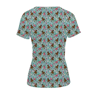 Nopersonality Gėlių Rhodesian Ridgeback T-shirt 3d Vasaros trumpomis Rankovėmis Moterims Naujiena Moterims Marškinėliai Topai Šviežių Femme Marškinėlius