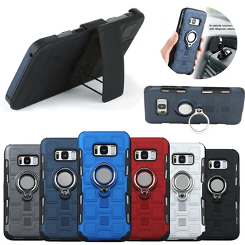 Note9 Šarvai silikono Piršto Žiedą, Laikiklis, Case for Samsung Galaxy s8 S9 plus Pastaba 8 9 Automobilių Magneto Dangtelis, Skirtas 