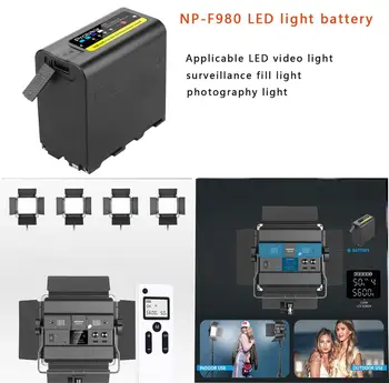 NP-F970 NP-F980 8800mAh su LED maitinimo indikatorius Fotografijos Lempa, Baterija NP F970 F960 LED Vaizdo Šviesos Lempos, Baterijos