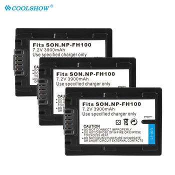 NP-FH100 NPFH100 FH90 FH70 FH60 FH40 FH30 FP50 3900mAh Baterijas Sony DCR-SX40 SX40R SX41 CX105 SR42E SR45E Fotoaparato Baterijos