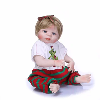 NPK 55cm Rankų darbo Lėlės Reborn Realus visą Silikono Vinilo Kūdikių Lėlės BeBes Atgimsta brinquedos SURINKIMO