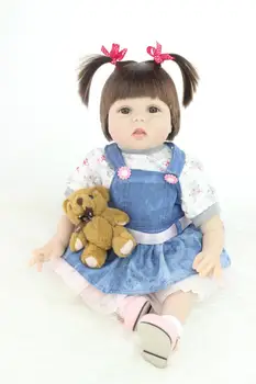 NPK 55cm Silikono Vinilo Reborn Baby Doll Gyvas Naujagimis Baby Doll Geriausia Dovana Vaikui/Vaikų/Kūdikių Merginos Kalėdų brinquedos