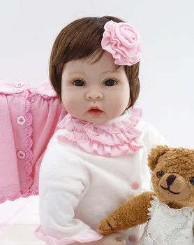 NPK Silikono Lėlės Reborn Baby Lėlės 22 Colių 55cm Realus Puikus bebe mergina atgimsta bamblys princesė l.o.l lėlės vaikų dovanų