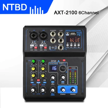 NTBD Profesinės Mini Karaoke Mikrofonas Maišytuvas 6 Kanalų Ir 8 Kanalus USB Garso plokštė 16 DSP Garso Pulto DJ Įranga