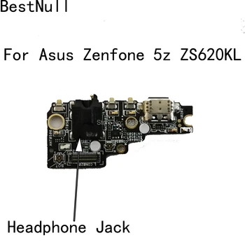 Null Už Asus Zenfone 5z ZS620KL USB Įkrovimo Dokas USB Kištukas Mokestis Lenta Su pagrindine Plokšte sujungtas FPC Flex kabelis