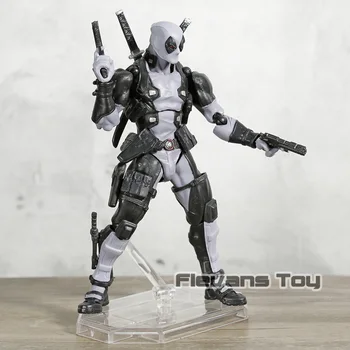 Nuostabi Yamaguchi Revoltech Nr. 001EX Deadpool X-Force Pilka PVC Veiksmų Skaičius, Kolekcines, Modelis Žaislas