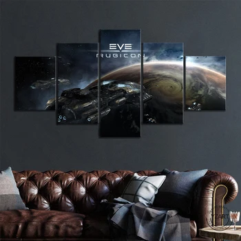 Nuotraukos Erdvėlaivių EVE Online Vaizdo Žaidimas Plakatas Siena Lipdukas Drobė Paveikslų, Sienų Dekoras be RĖMELIO
