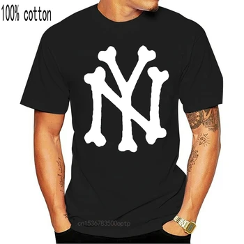NY Logotipas Kaulai Marškinėliai aš Myliu JAV Stiliaus Baseballer Retro Homies Vasaros trumpomis Rankovėmis, Mada, T-Marškinėliai