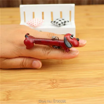 Oda kūrybos rankų darbo mažylis pakabukas maišelį pakabukas reikmenys, automobilių keychain modeliavimas gyvūnų takso šuo