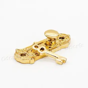 Odoria 1:12 Miniatiūriniai Auksiniai Durų spyną ir Raktų Rinkinys 4 Rinkiniai 1 Pak Metalo Aparatūros Lėlių Priedai