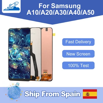 OEM Samsung Galaxy A10 A20 A30 A40 A50 Su Rėmu AMOLED Jutiklinis Ekranas Asamblėjos Pakeitimo Testas