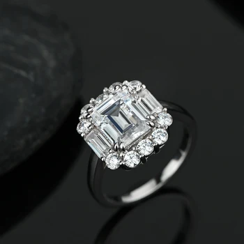 OEVAS Putojantis Didelis Anglies Diamond Vestuvių Žiedai Moterų Aukščiausios Kokybės Kietojo 925 Sterlingas Sidabro Dalyvavimas Partry Fine Jewelry
