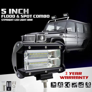 Offroad 5inch 72W LED automobilių darbą Šviesos Juosta Prožektorius 12V 24V automobilių, sunkvežimių, VISUREIGIŲ valtis ATV 4X4 4WD priekaba visureigis pikapas vairavimo LED lempos