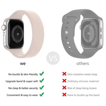 [ oficiali versija ]2020 elastingumą skystu silikonu Sporto diržu, Apple Watch serijos 6 40/44mm juostos iWatch 38/42mm SE 6 5