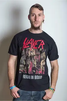 Oficialus Slayer Marškinėliai Karaliaus Kraujo Juoda Classic Rock Metalo Grupė Tee Unisex