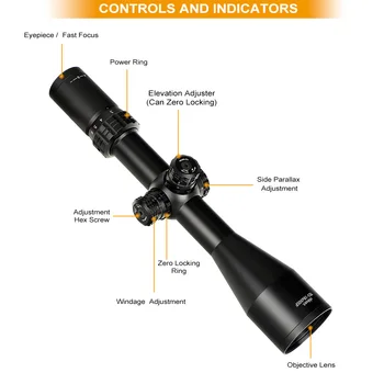 Ohhunt Plonas Kraštas 3-18X50 SF Medžioklės Optiniai Taikikliai Mil Dot Stiklo Tinklelis su Šoniniais Paralaksas Bokštelius iš Naujo Taktinis Riflescope