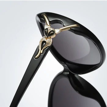 OLEY Retro Akiniai nuo saulės moterims Poliarizuota Prabangos prekės ženklo dizaineris didelis rėmas Fox akiniai diamond Oculos de sol femininos