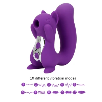 OLO 10 Dažnio Vibracijos 10 Dažnio Čiulpti Liežuvio Vibratorius Voverė Skulptūra Spenelių Gyvis Klitorio Lyžis Stimuliatorius
