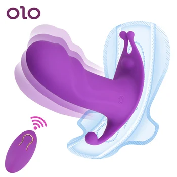 OLO 10 Greičio Klitorio Stimuliatorius Sekso Žaislai Moterims, Nešiojami Kelnaitės Vibratorius Belaidžio Nuotolinio Valdymo Dildo, Vibratoriai