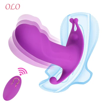 OLO Nešiojami Kelnaitės Vibratorius Dildo Sekso Žaislai Moterims, 10 Greičio Suaugusiems Belaidžio Nuotolinio Valdymo Klitorio Stimuliatorius