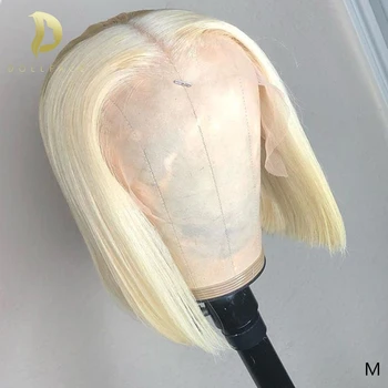 Ombre Šviesūs 613 Nėriniai Priekiniai Žmogaus Plaukų Perukai Už juodaodžių Moterų Trumpas Tiesiai Bob Perukas Brazilijos gamtos šveicarijos remy plaukų 13X4 130%